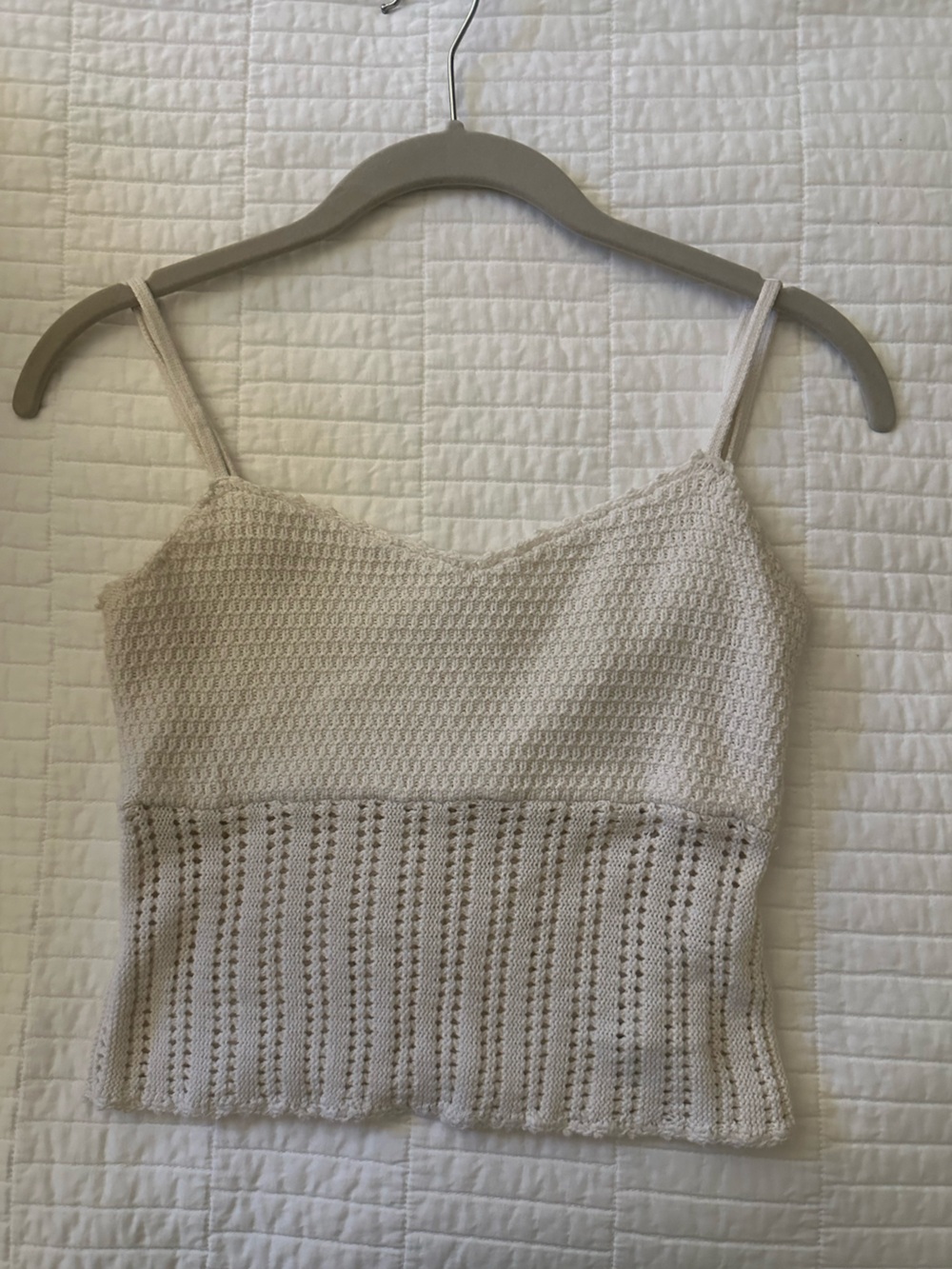 Women’s Cream Knit Camisole Tank Top